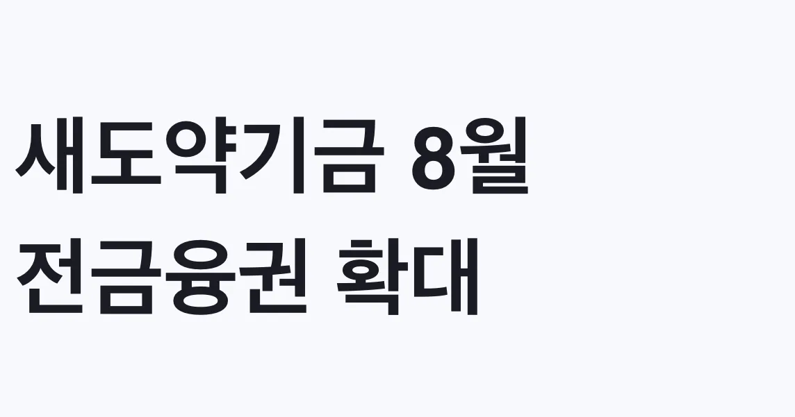 새도약기금 8월 전금융권 확대 23만명 추심중단 대상 확인