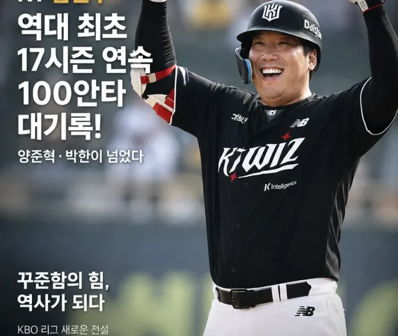 KT 김현수 17시즌 연속 100안타, KBO 역대 최초 기록 총정리