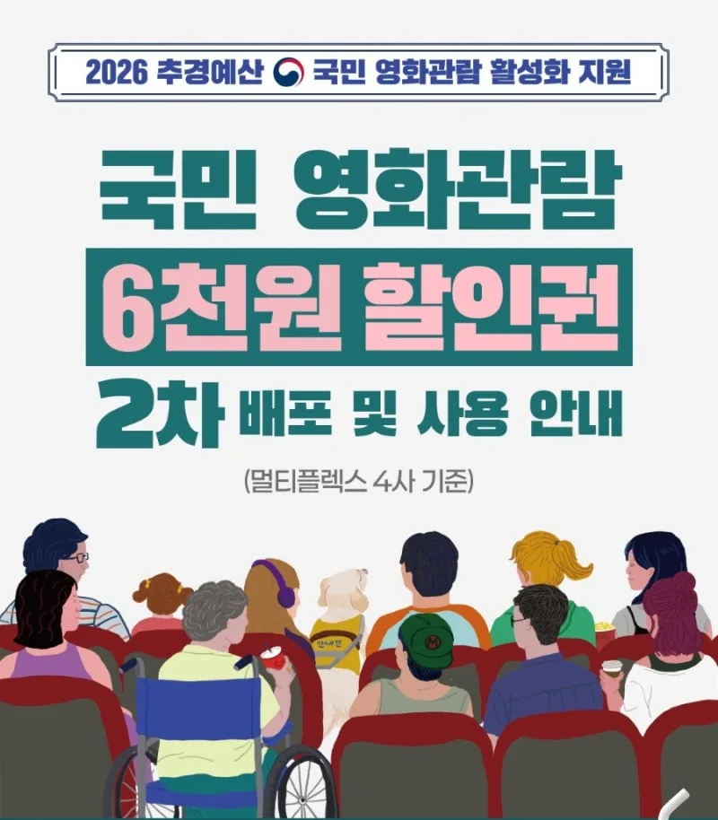 국민 영화관람 6천원 할인권 2차 소진 총정리 (잔여수량 확인·참여극장·3차 여부)
