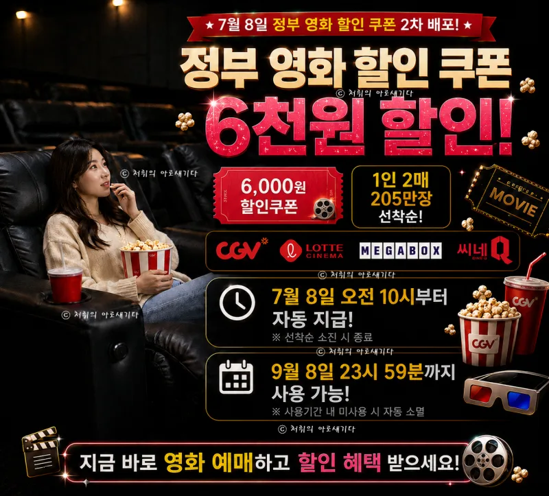 국민 영화관람 6천원 할인권 2차 소진 총정리 (잔여수량 확인·참여극장·3차 여부)