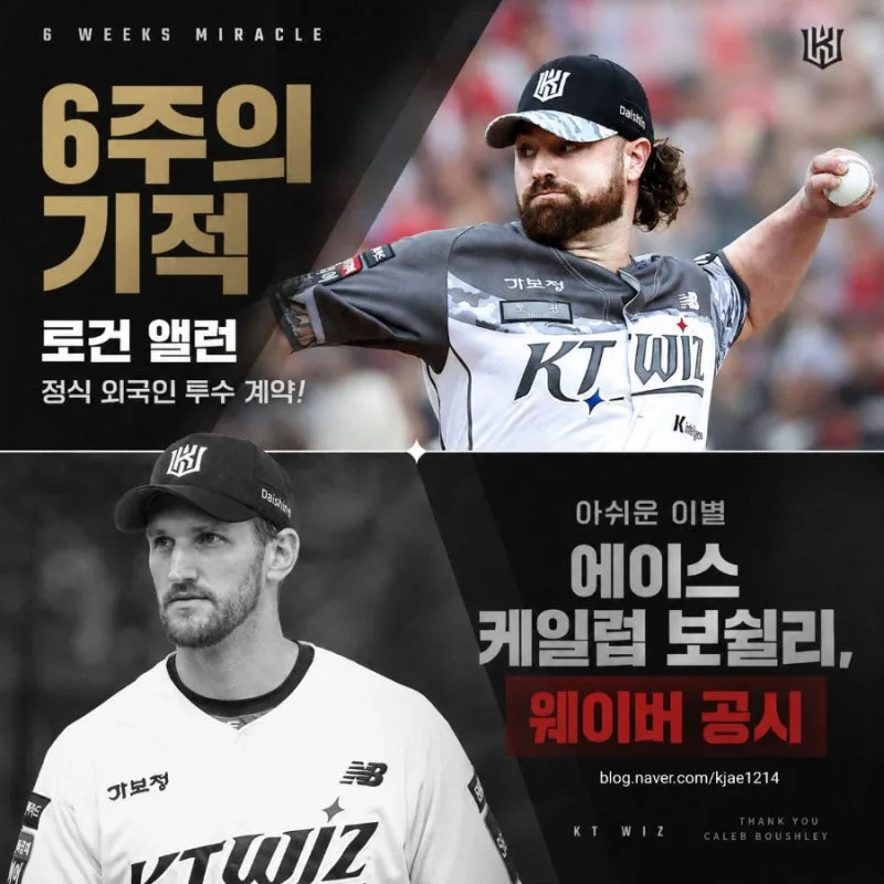 로건 앨런 KT 정식계약 총정리, 연봉 42만5천 달러와 보쉴리 방출까지