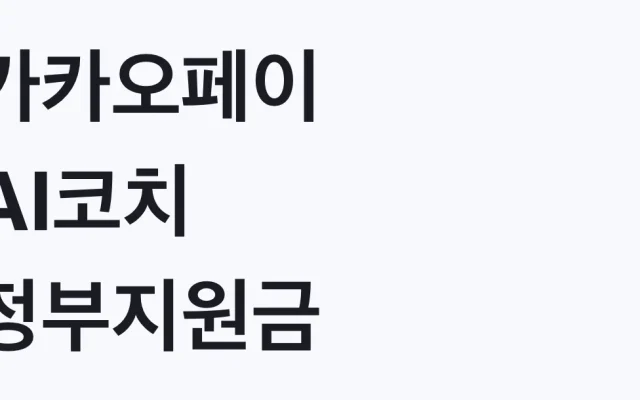 카카오페이 AI코치 정부지원금 자동안내 신청방법