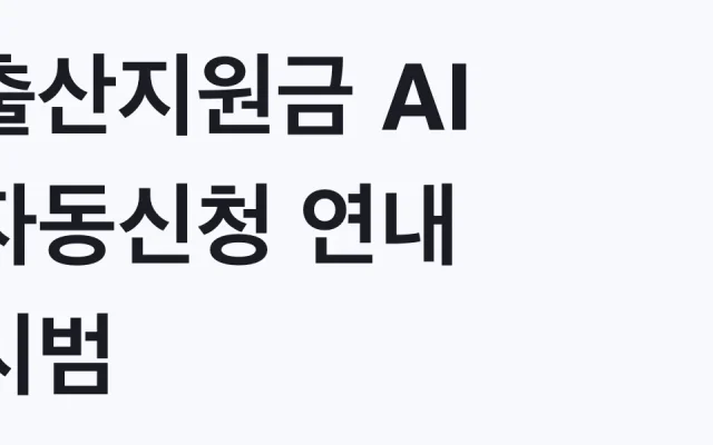 출산지원금 AI 자동신청 연내 시범 나도 대상인지 조건