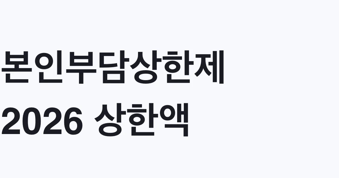본인부담상한제 2026 상한액 90만원부터, 나도 대상인지 확인