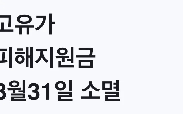 고유가 피해지원금 8월31일 소멸, 잔액조회 사용조건