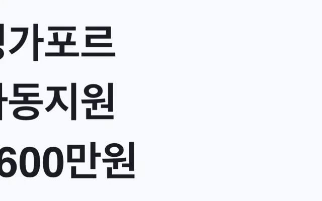 싱가포르 아동지원 7600만원, 나도 대상