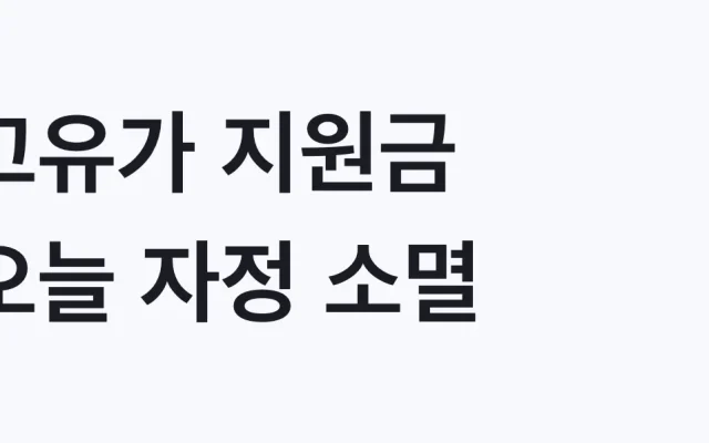 고유가 지원금 오늘 자정 소멸, 나도 대상