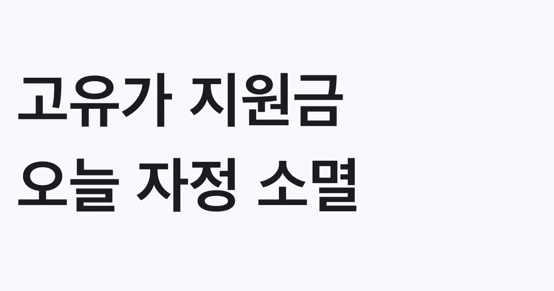 고유가 지원금 오늘 자정 소멸, 나도 대상